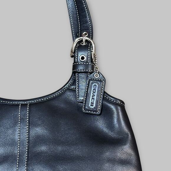 Coach Black Leather Tote Shoulder Bag – Style No. A04S-4983 - Picture 3 of 5